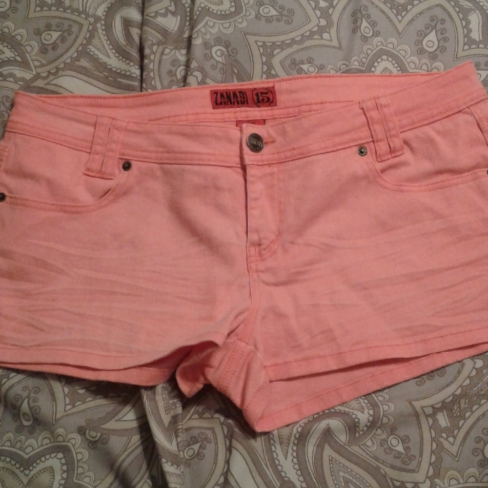 Neon orange shorts